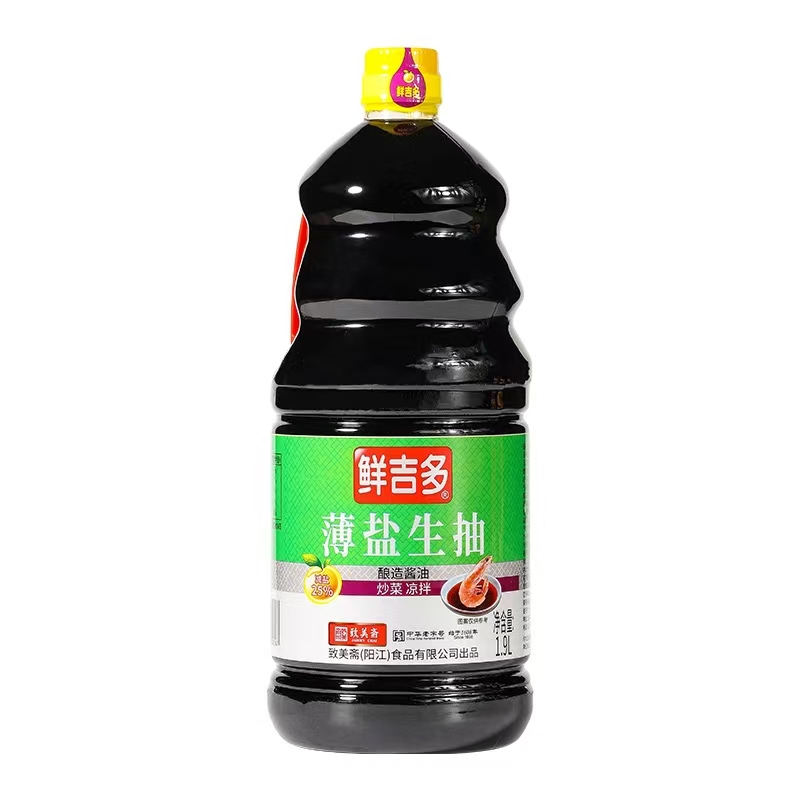 鲜吉多薄盐生抽1.9L