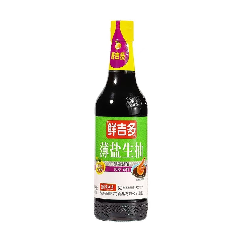 鲜吉多薄盐生抽500ml