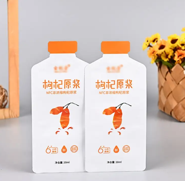 酵素果蔬异型自封袋 液体饮料铝箔包装袋定制 枸杞原浆自立袋