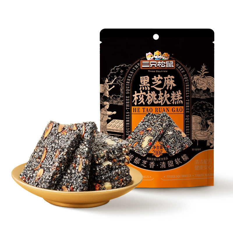 【三只松鼠】黑芝麻核桃糕  210g
