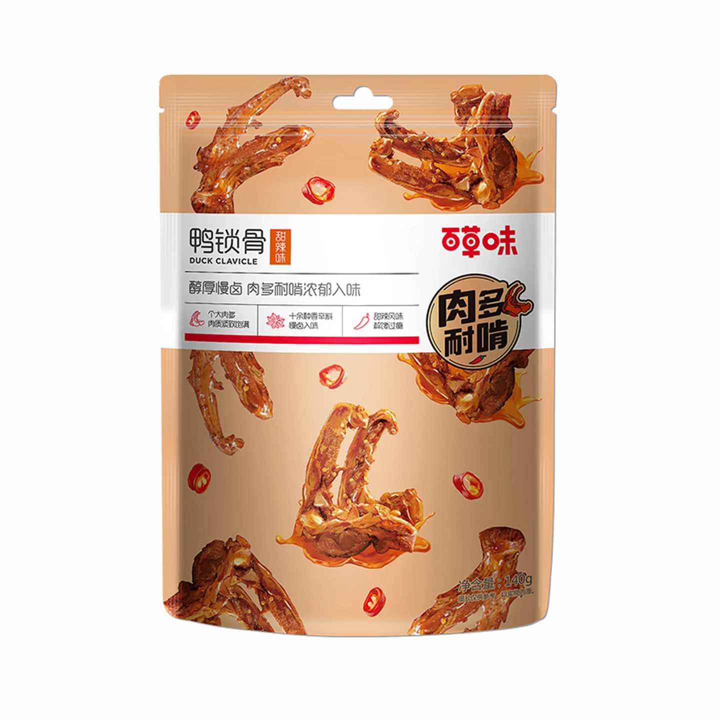 【百草味】鸭锁骨甜辣味  140g