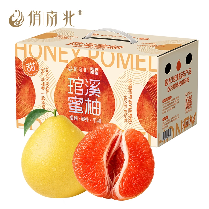 【俏南北】平和琯溪红心蜜柚礼盒 （2枚装）4.5-5斤
