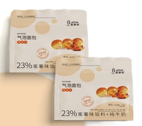 【爱彼依】气泡面包（蜜薯味）  218g*12袋/箱